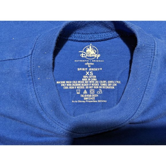 Disney by‎ Spirit Jersey Adult Wishes Come True blue with glitter Jersey XS - Picture 8 of 8